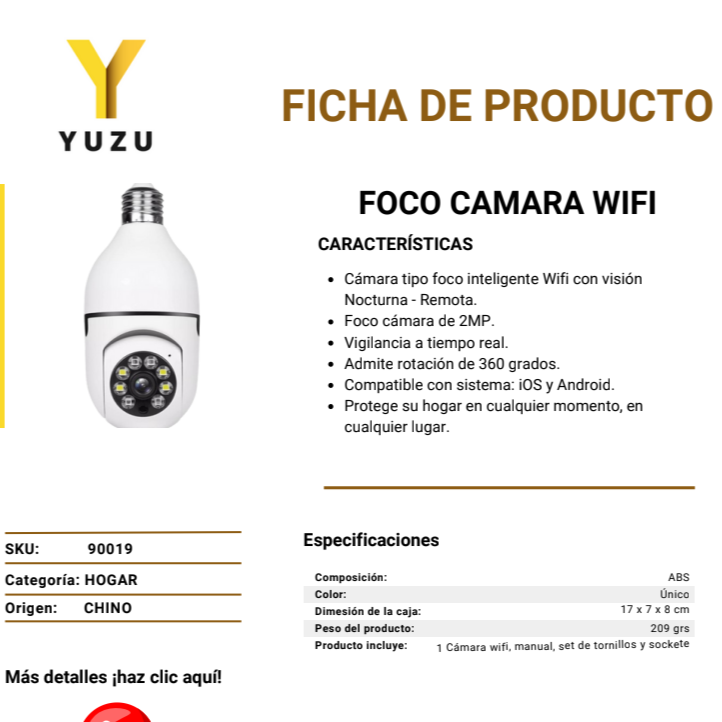 CAMARA FOCO PRO 360 HD